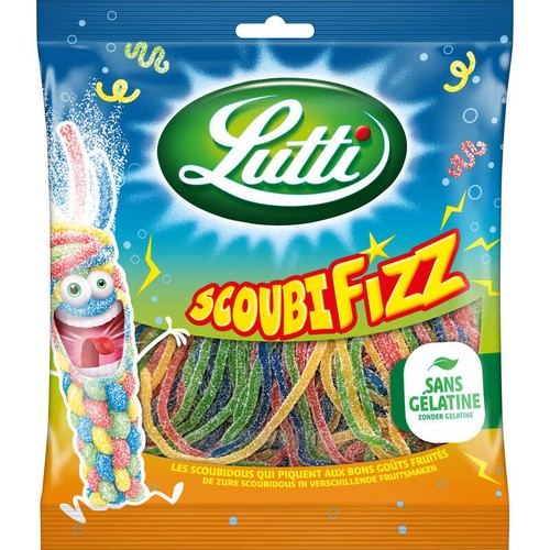 Lutti Bonbons ScoubiFizz Goûts Fruités 180g