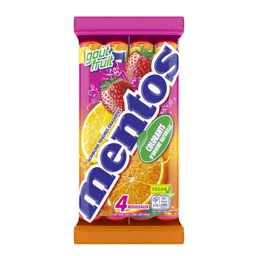 Mentos Chewy Dragées Au Fruits 152g