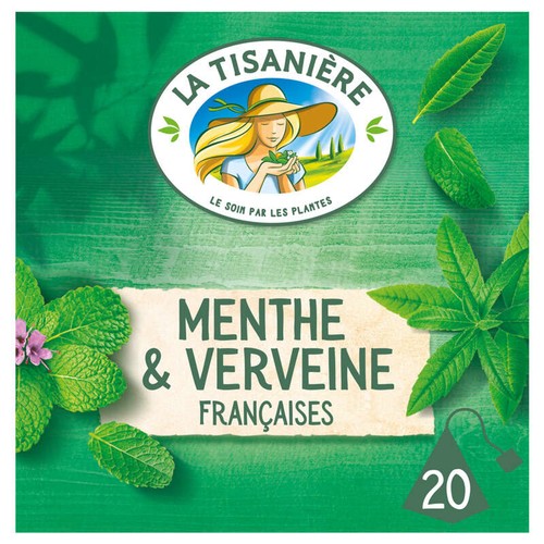 La Tisanière Infusion Menthe & Verveine Françaises 20 sachets 24g