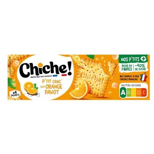 Chiche Petit croc' orange pavot 115g