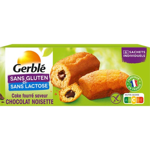 Gerblé Cake fourré chocolat noisettes sans gluten 210g