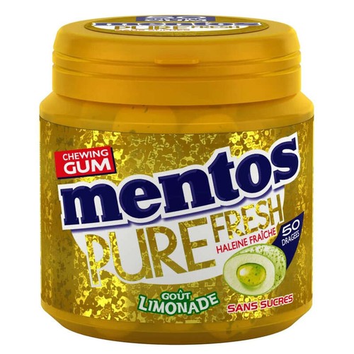 Mentos Chewing-Gum Pure Fresh goût Limonade 100g