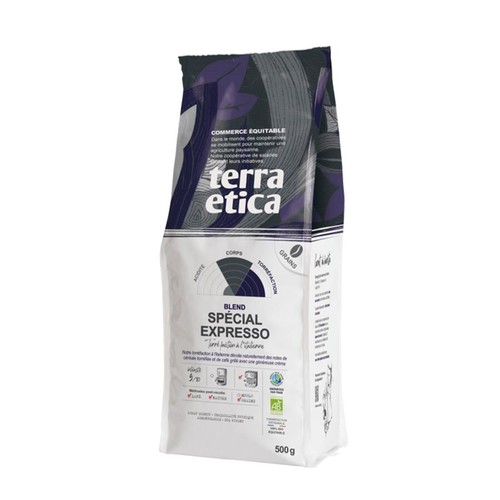 Terra Etica Café Expresso grains biologique et équitable 500g