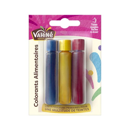 Vahiné Colorants alimentaires 3x6ml