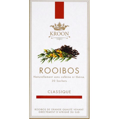 kroon Rooibos Nature Naturellement sans caféine & Théine en Sachet x20
