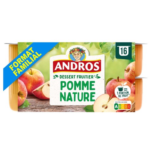 Andros Compote Pomme Nature 16x100g