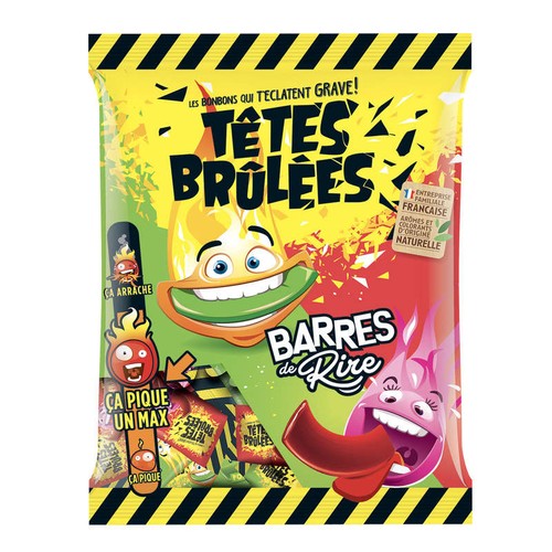 Têtes Brulées Barres De Rire bonbons 200g