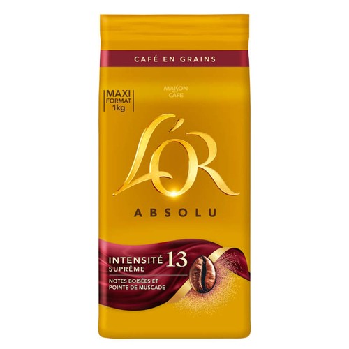 L’Or Absolu Intensité 13 café en grains 1kg