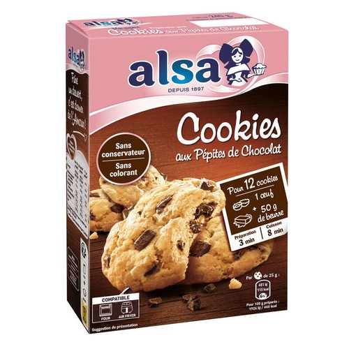 Alsa Préparation Cookie Pépites De Chocolat 240g