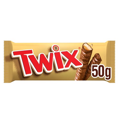 Twix Barres Biscuitées Enrobées Chocolat 2x25g