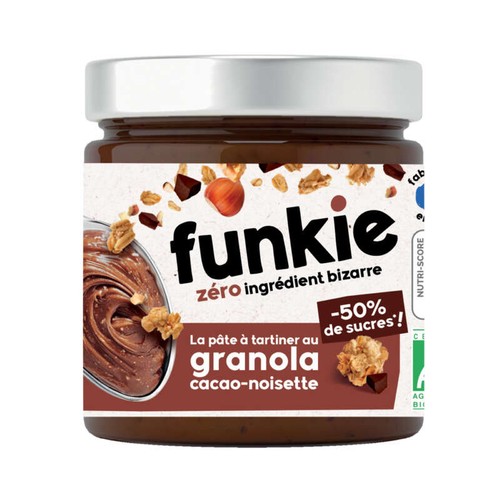 Funkie Pâte à Tartiner au Granola Cacao Noisette Bio 200g