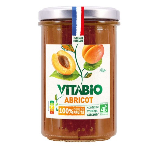 Vitabio Confiture d'Abricot 100% issue de fruits Bio 275g