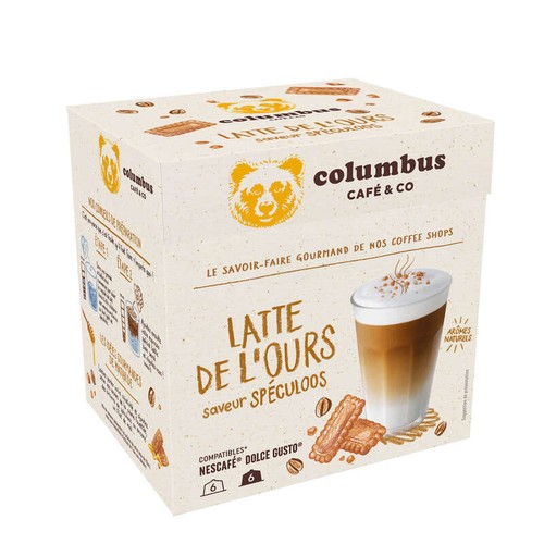 Columbus Capsules Doce Gusto latte Ours Spéculos x12