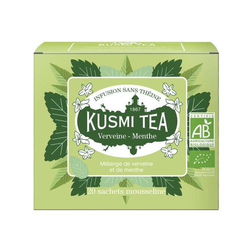 erveine-menthe Bio - Etui 20 sachets mousseline - 24g