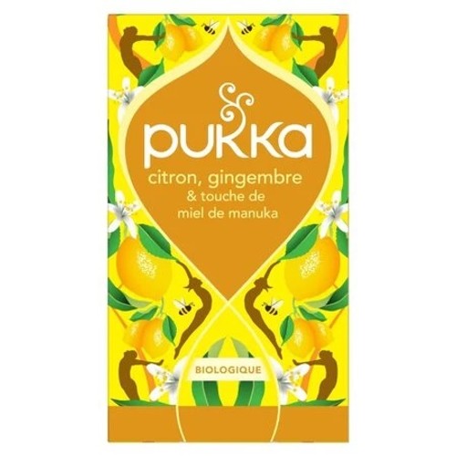 Pukka Infusion Citron, gingembre & touche de miel de manuka - 80g