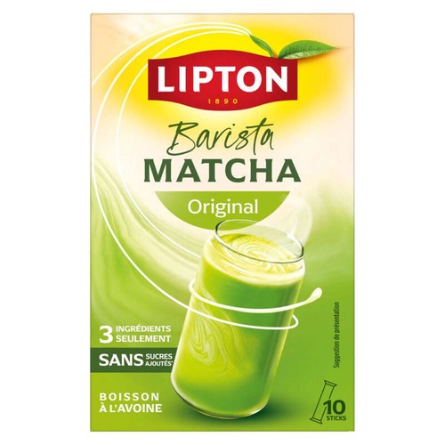 Lipton Barista Matcha Original Boisson à l'Avoine 10 Sticks