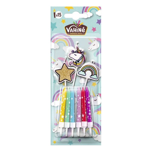 Vahiné Bougies Licorne x15