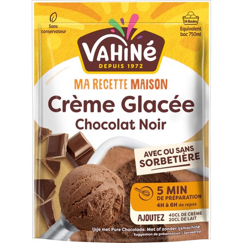 Vahiné Crème Glacée Au Chocolat Noir 210g