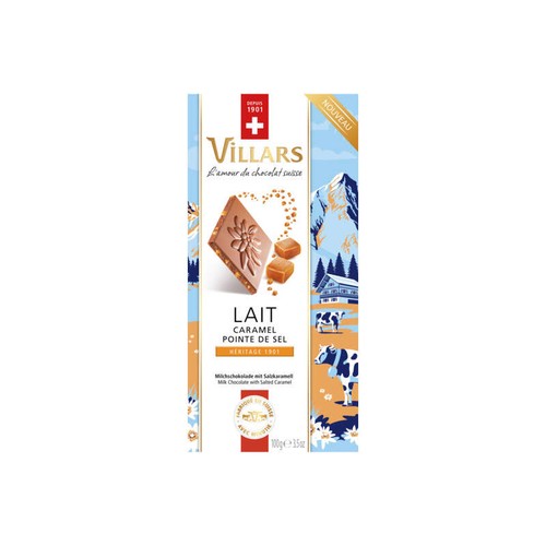 Villars Tablette Héritage 1901 Lait Caramel Pointe de Sel 100g