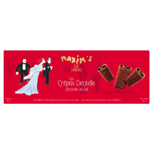 Maxim's de Paris Étui 18 Crêpes Dentelle Chocolat au Lait 90g