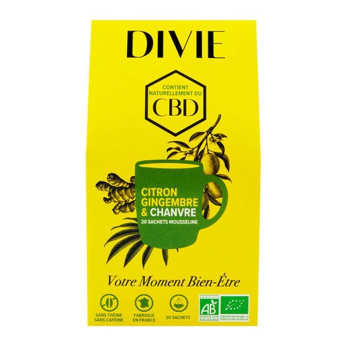 Divie Infusion Citron et Chanvre x20 44g