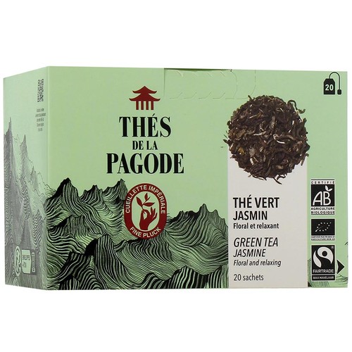 Thés de la Pagode Thé Vert au Jasmin 20 sachets