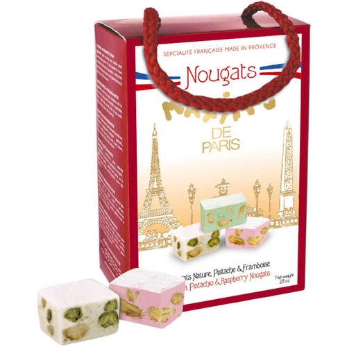 Maxim's De Paris Ballotin 12 Nougats Nature Pistache Et Framboise 80g