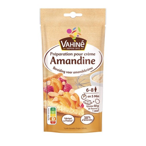Vahiné Crème Amandine, Préparation Pour Garnir Vos Tartes 200G