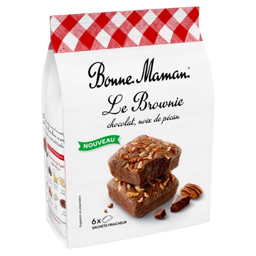 Bonne Maman Brownie chocolat pécan x6 210g