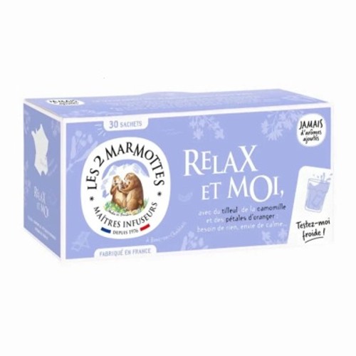 Les 2 Marmottes Infusion Relax et Moi x30, 46g