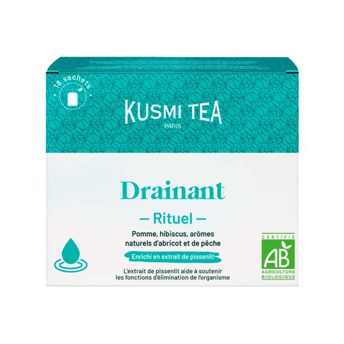Kusmi Rituel Drainant Bio Etui 18 sachets mousseline 36g