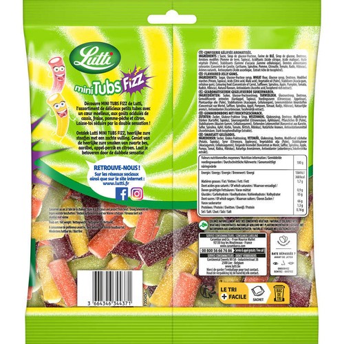 Lutti Mini Tubs Fizz Sans Gélatine 200g