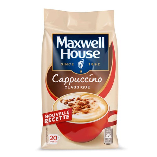 Maxwell house Cappuccino café soluble recharge 235g
