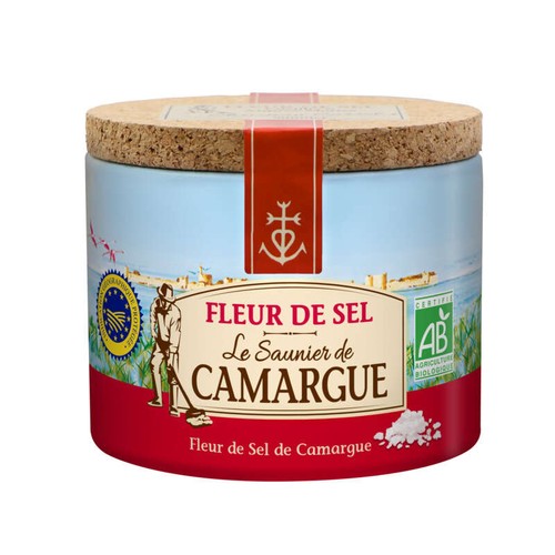 Le Saunier de Camargue Fleur de sel boite ronde 125g