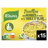 Knorr Bouillon Cube Herbes et Huile d'Olive Puget 15 Cubes 150g