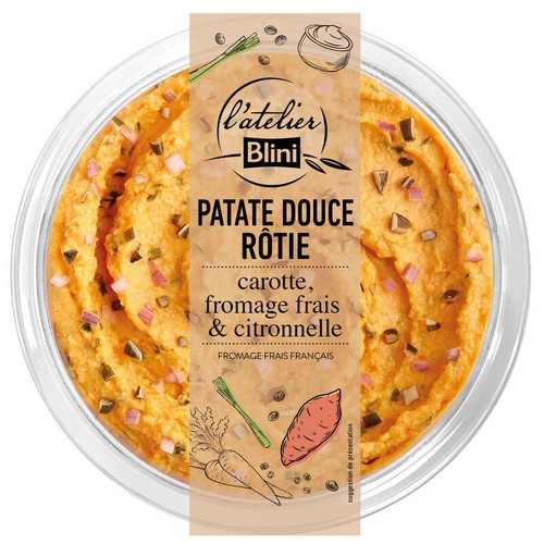 L'Atelier Blini Patate Douce Rôtie Fromage Frais & Pointe de Citronnelle 140g