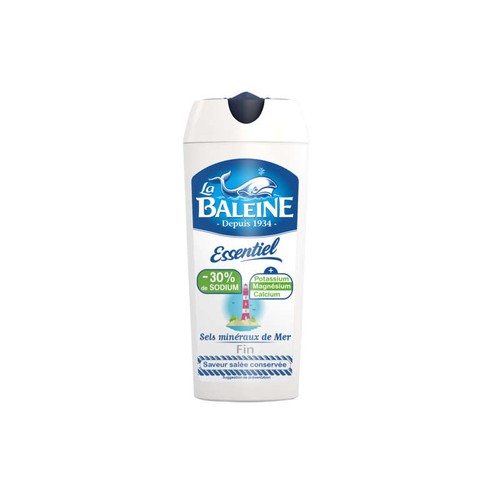 La Baleine Sel fin essentiel la baleine 30% de sodium en moins 125g