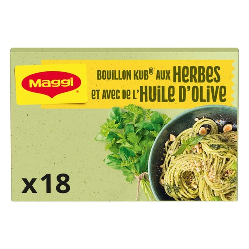 Maggi Bouillon Kub Huile d'Olive et Herbes 18 cubes 180g