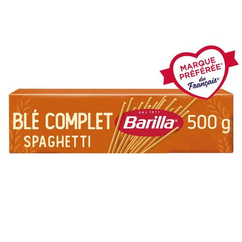Barilla Pâtes spaghetti au blé complet intégrale 500g