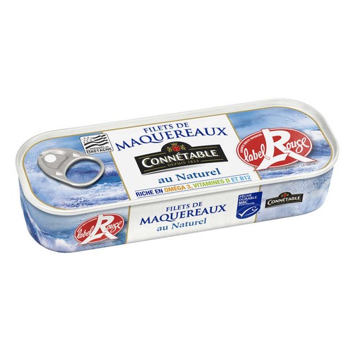 Connétable Filets de Maquereaux au naturel Label Rouge 106g