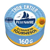 Petit Navire Thon Entier Huile De Tournesol 160g
