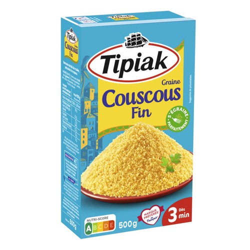 Tipiak Graine De Couscous Fin Prêt En 3Min 500g