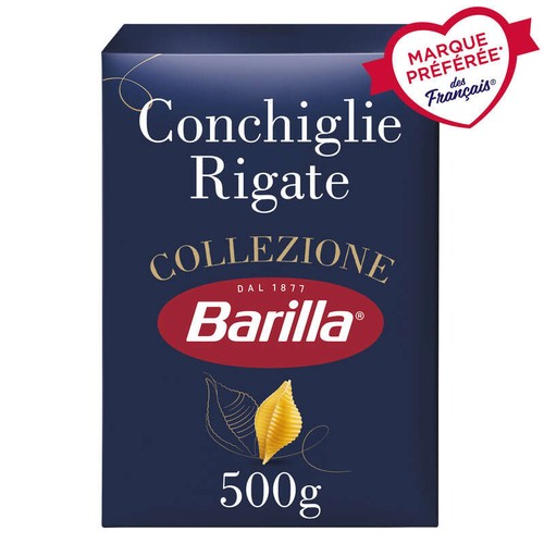 Barilla Pâtes Conchiglie Rigate Collezione 500g