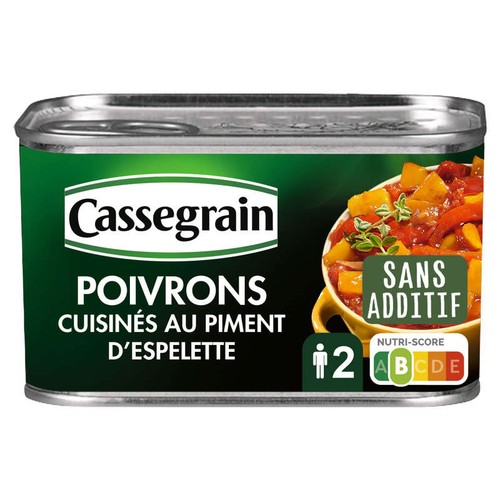 Cassegrain Poivrons Cuisinés Au Piment D'Espelette 375g