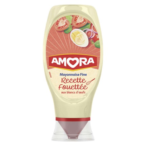 Amora Mayonnaise Fine Recette Fouettée Aux Blancs D’Œufs 398g