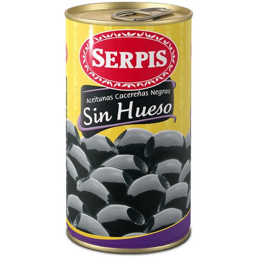 Serpis Olives Noires Dénoyautées Boite 12x150g