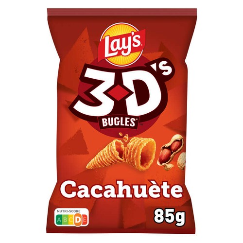 Lay's 3D's Bugles Biscuits Apéritif Goût Cacahuètes 85g