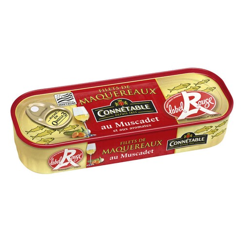 Connétable Filets de Maquereaux marinés au Muscadet & aromates Label Rouge 176g