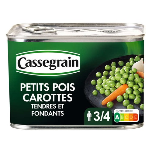 Cassegrain Petits Pois & Carottes Sélection Tendres & Fondants 465g