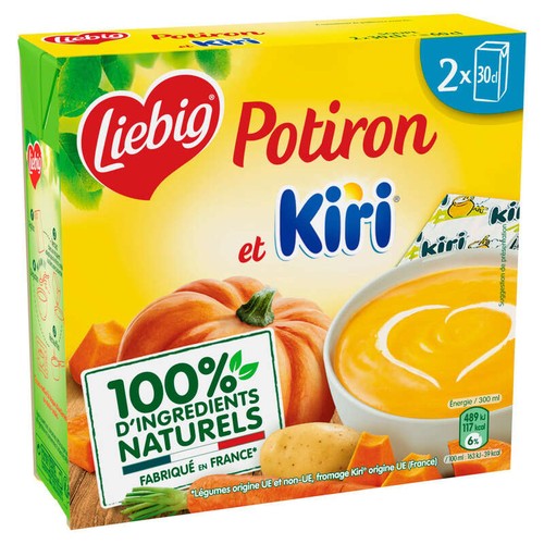 Liebig Soupe Doux Plaisir Potiron et kiri 2x30cl